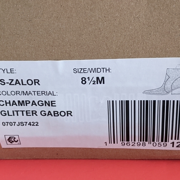 Jessica Simpson Zalor Western Booties in Champagne Glitter sz 8 1/2M​​​​​ - Picture 5 of 5